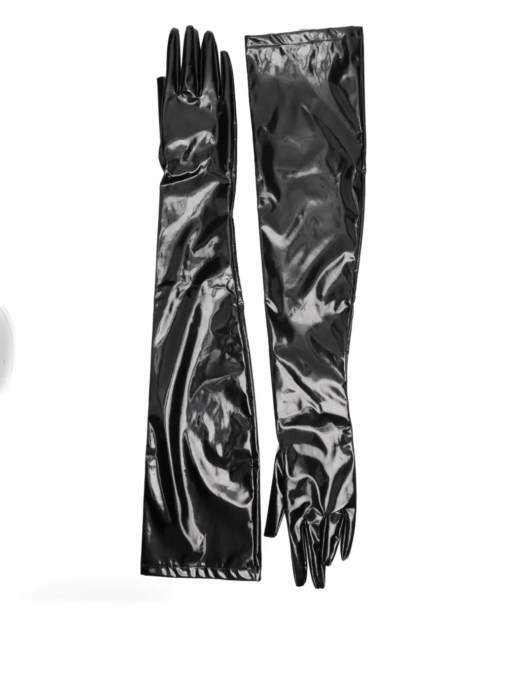 CHB CHRISTIAN BOARO long patent-leather gloves | Black | Image 1