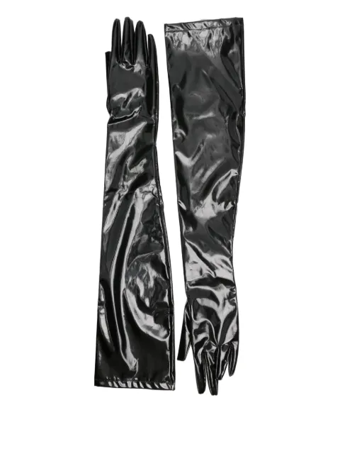 CHB CHRISTIAN BOARO long patent-leather gloves