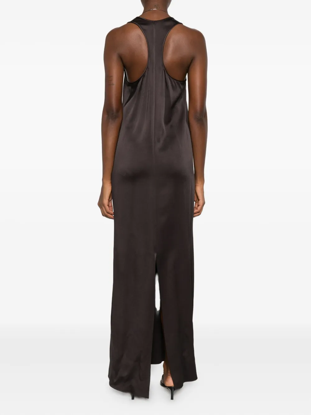 Chb Christian Boaro Racer-back Slip Dress In Brown