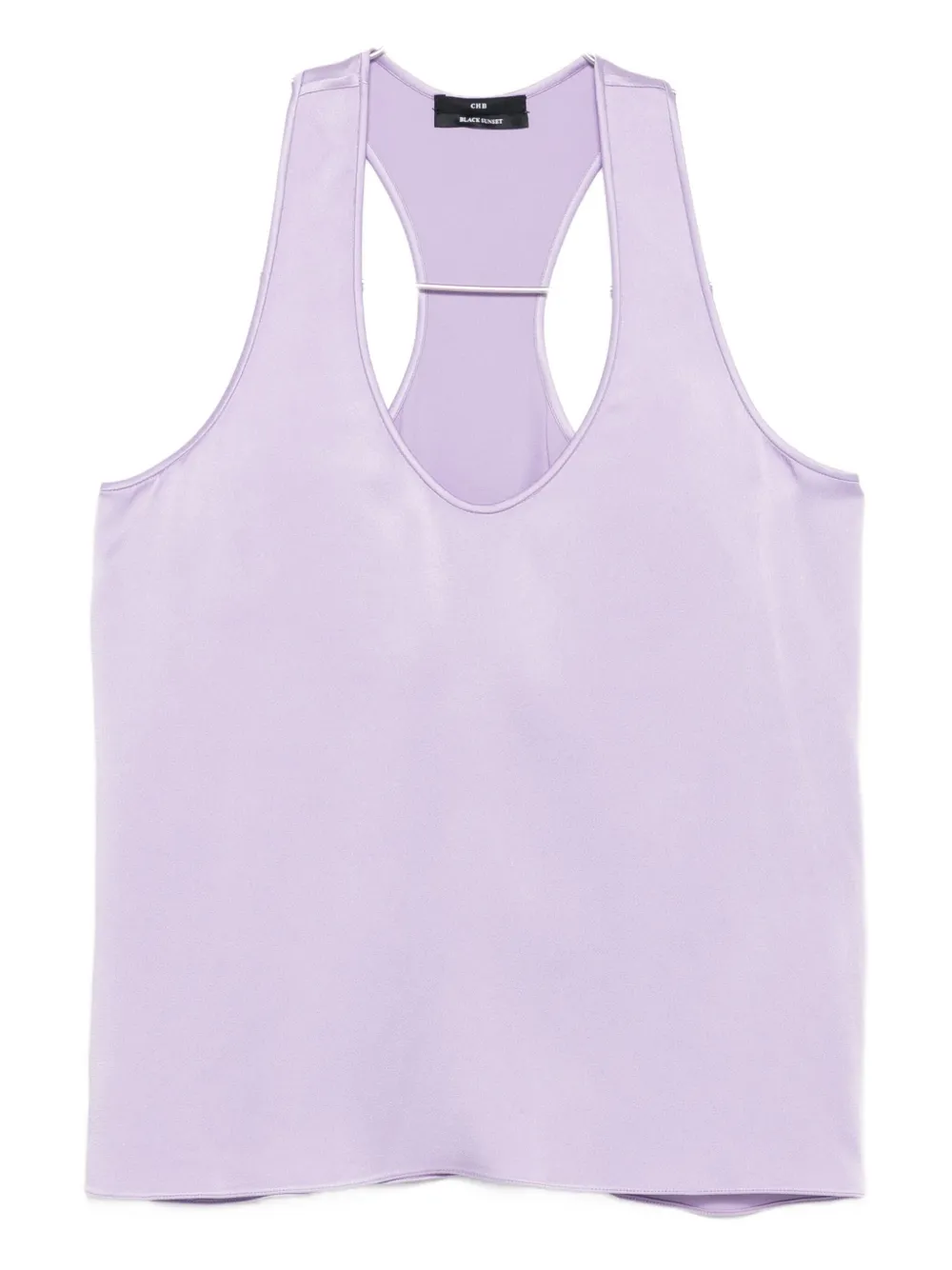 Chb Christian Boaro Racerback Satin Top In Purple