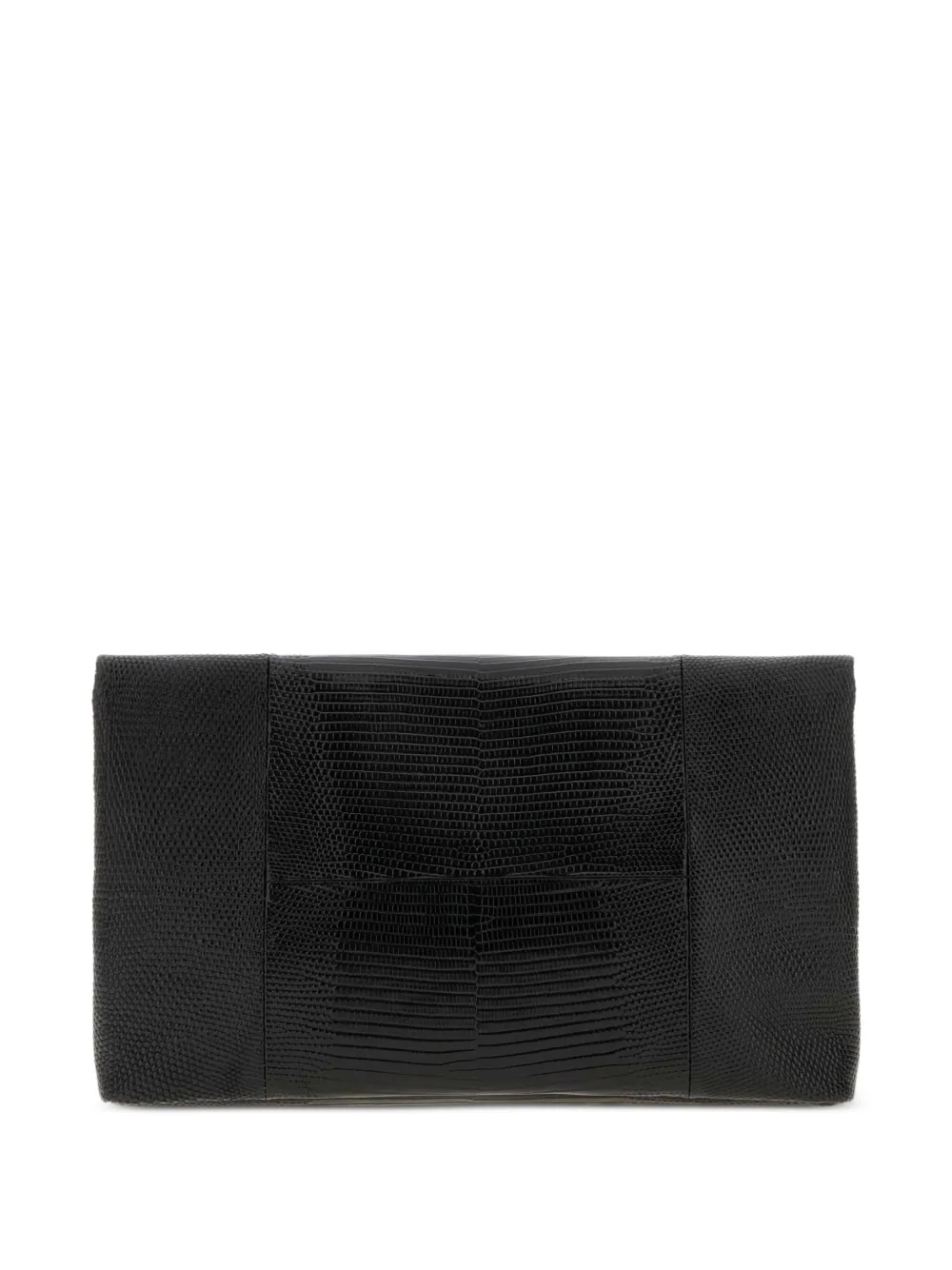  Saint Laurent Logo-plaque Envelope Clutch Bag - Black 
