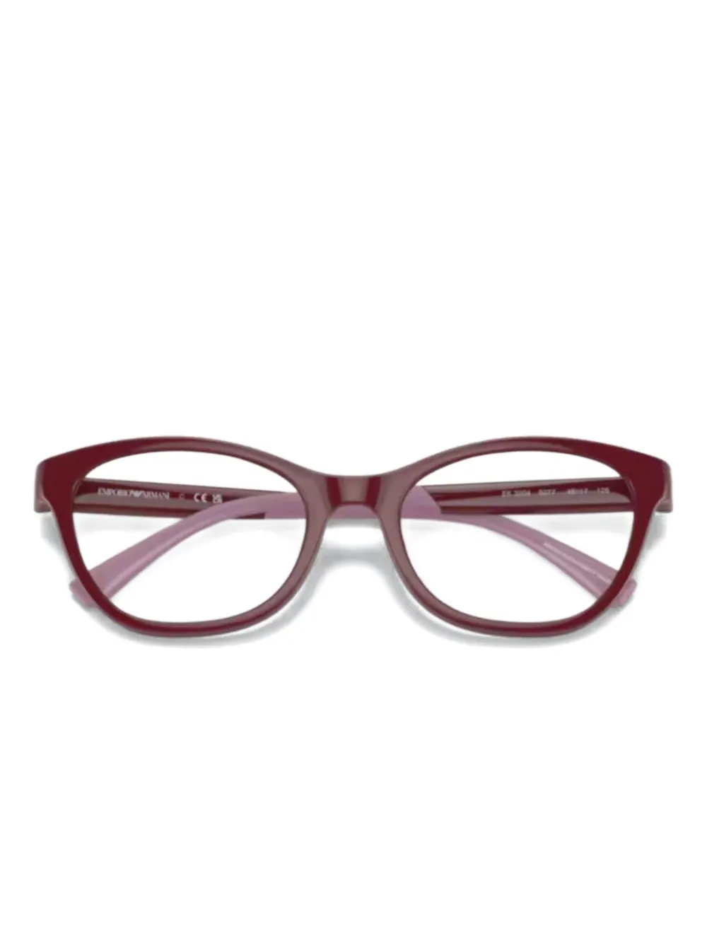 Emporio Armani Occhiali ovali - Rosso