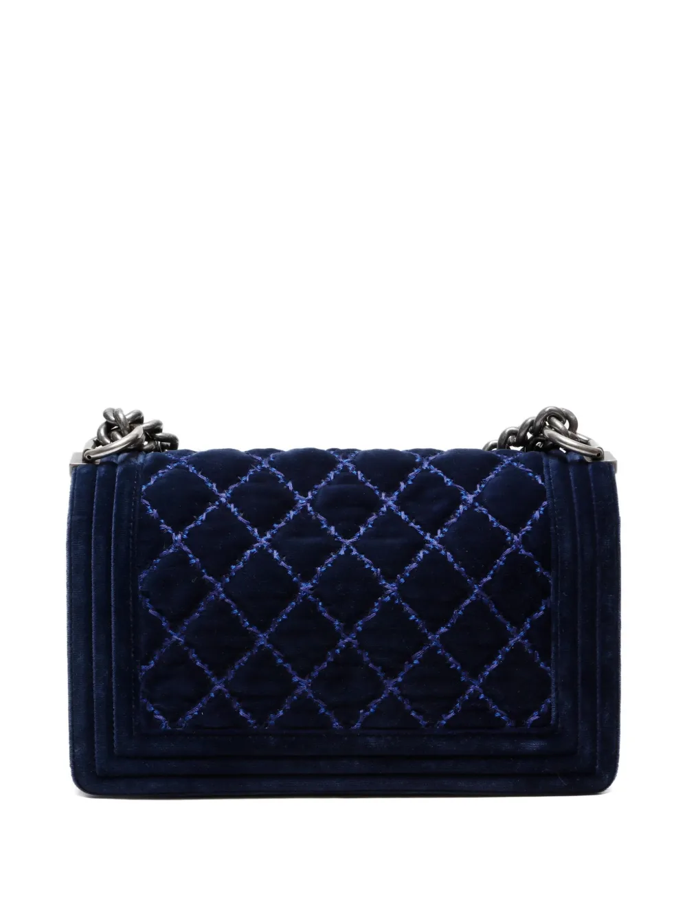 CHANEL Pre-Owned 2014-2015 Boy Chanel velvet shoulder bag | Pre-Owned | Image 2