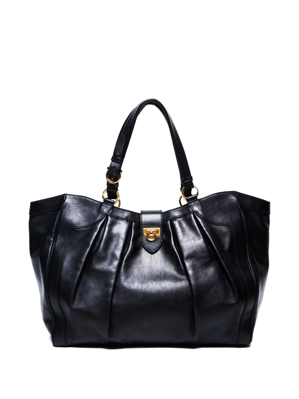 Ferragamo Pre-Owned 2015-2024 ガンチーニ ショルダーバッグ - ブラック Ferragamo Pre-Owned 2015-2024 ガンチーニ ショルダーバッグ - ブラック