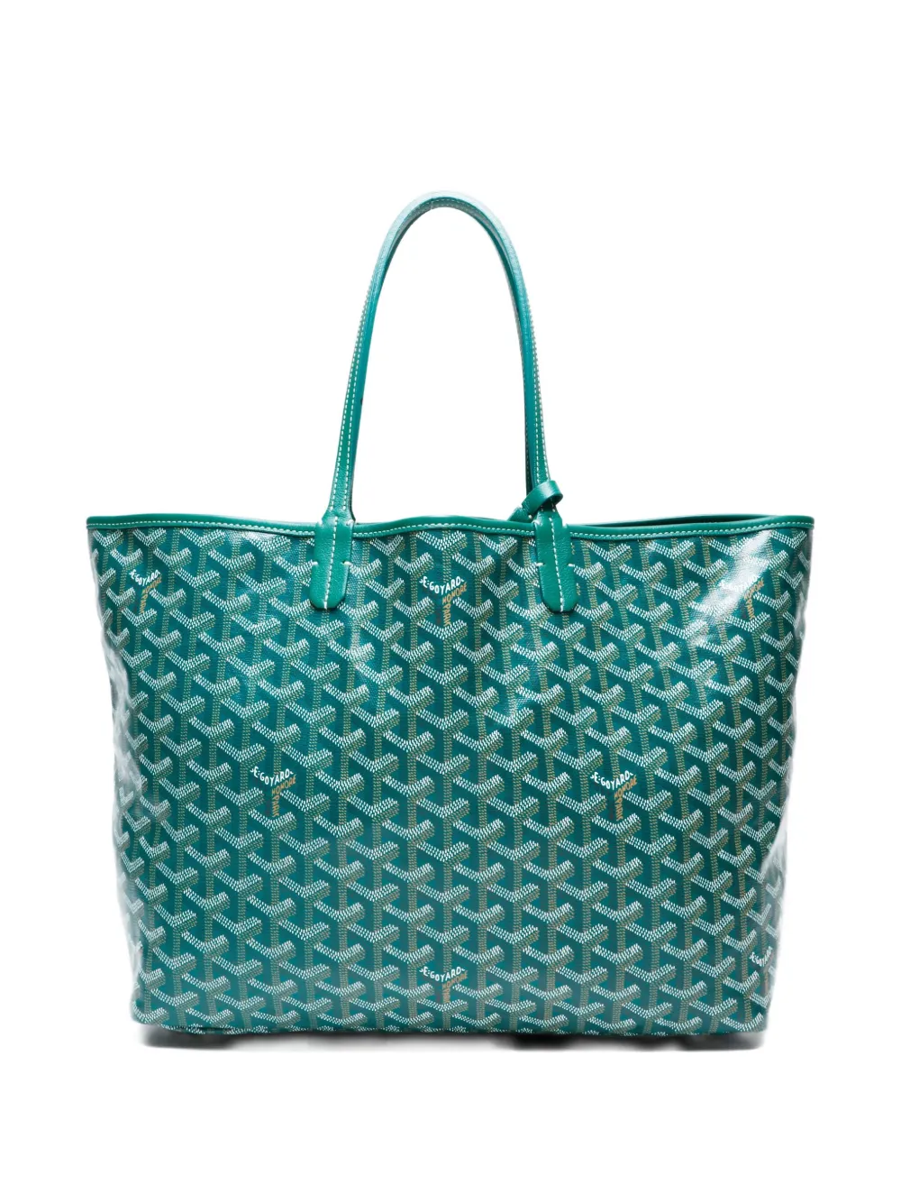 Pre-owned Goyard 2010-2025 Saint Louis Gm Tote Bag In Green