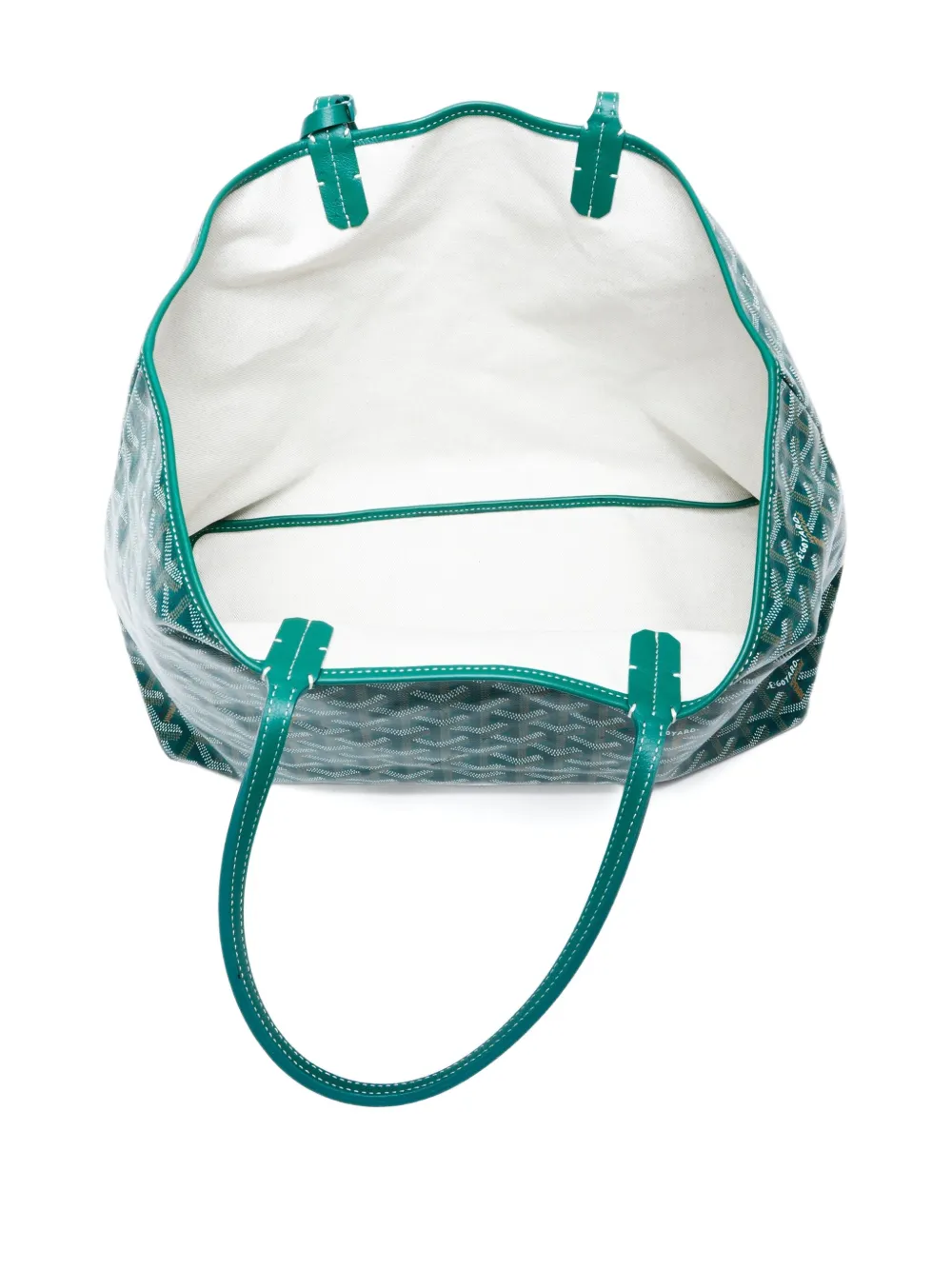 Pre-owned Goyard 2010-2025 Saint Louis Gm Tote Bag In Green