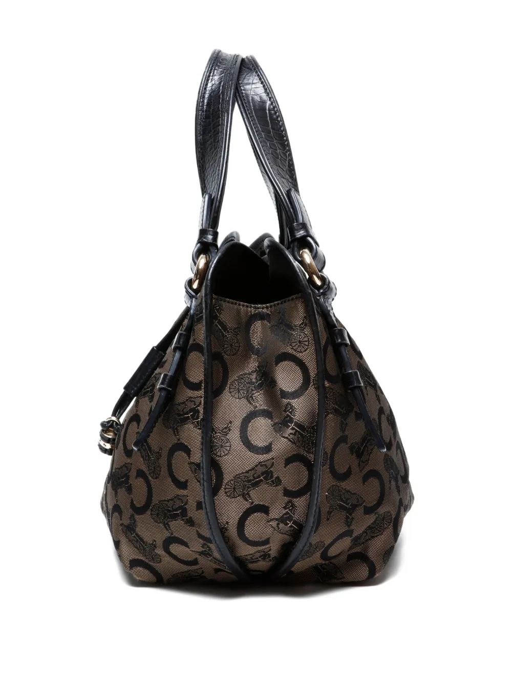 Pre-owned Celine 1990-2010s Horse Carriage Tote Bag In Black