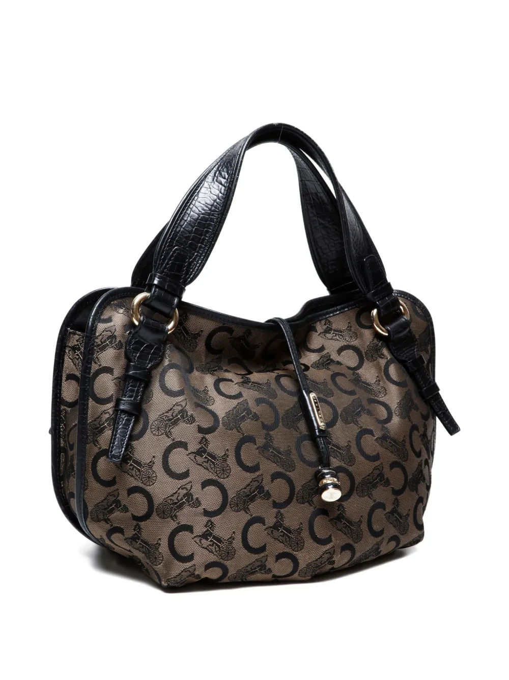 Pre-owned Celine 1990-2010s Horse Carriage Tote Bag In Black