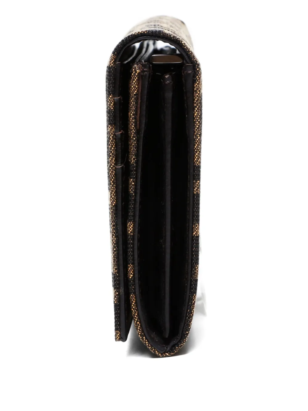 Pre-owned Fendi 2000s Zucca-pattern Wallet In Brown