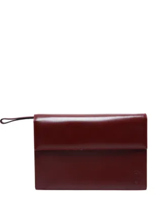 Cartier 1990-2000s Leather Flap Clutch Bag | Red | FARFETCH