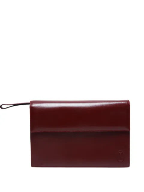 Cartier 1990-2000s leather flap clutch bag