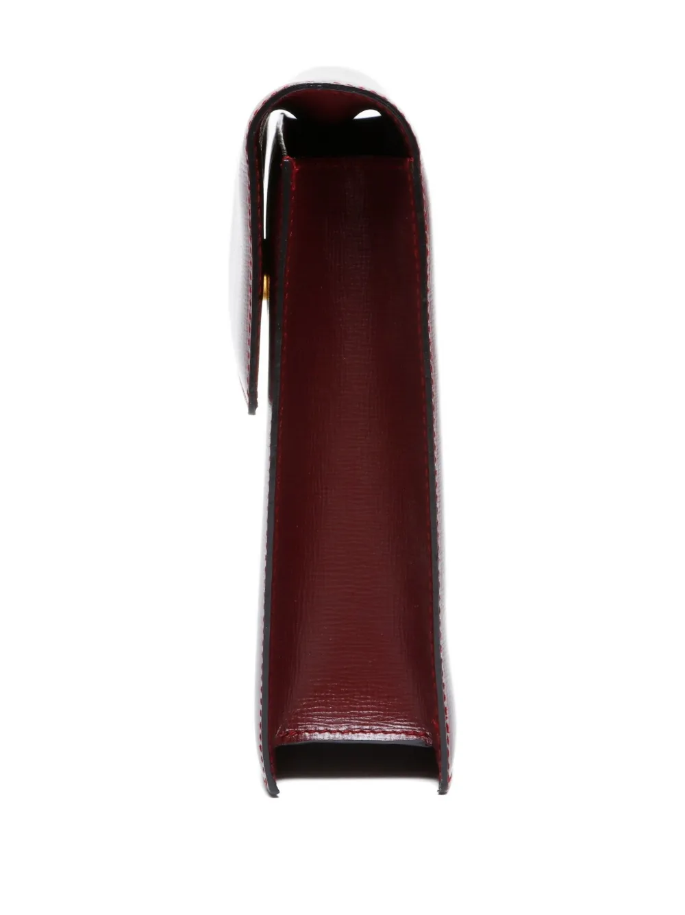 Pre-owned Cartier 1990-2000s Leather Flap Clutch Bag In Red