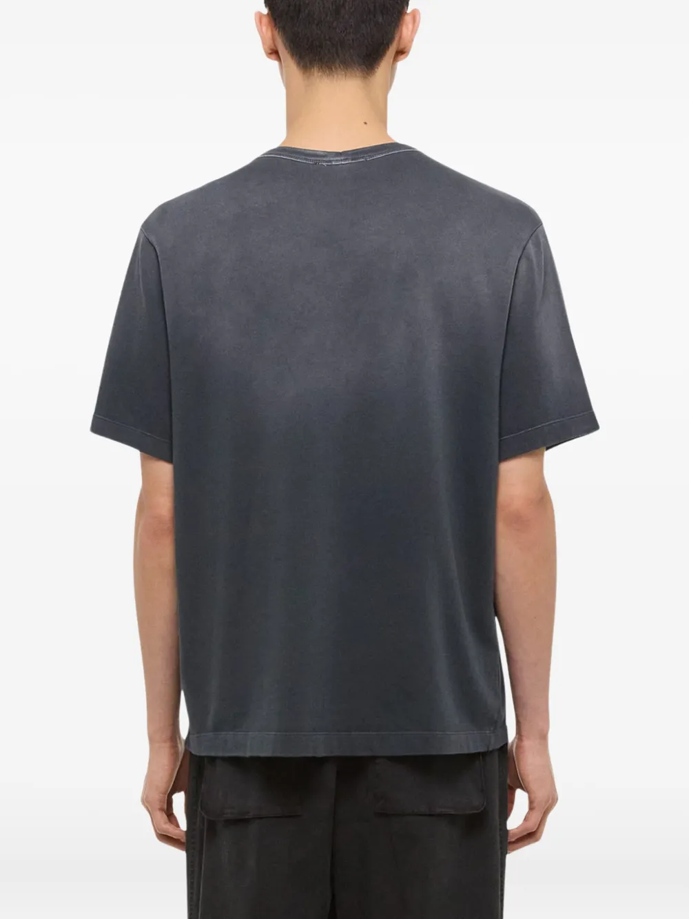 Helmut Lang Lazer Cotton T-shirt In Gray