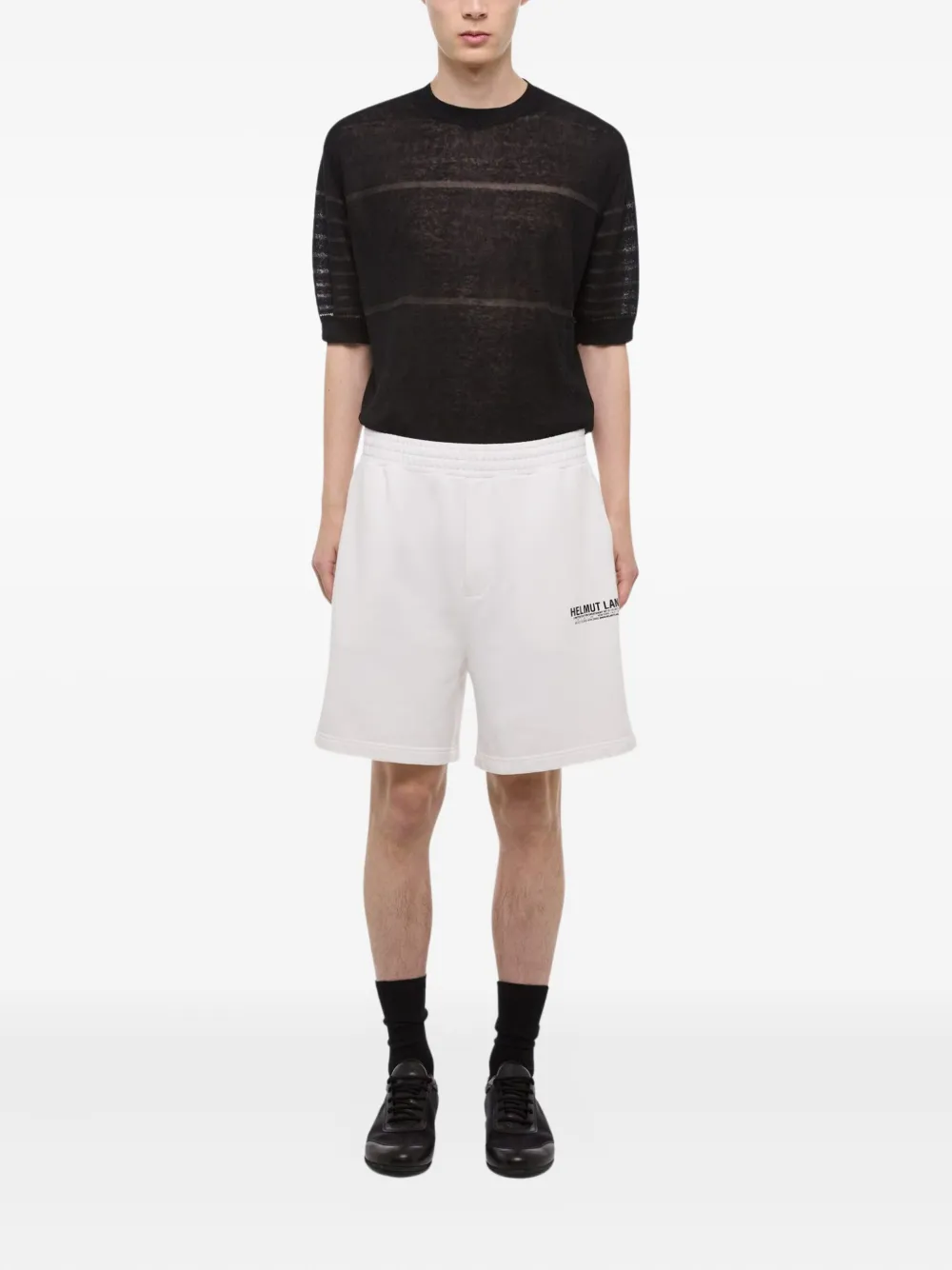Helmut Lang Logo-print Shorts In White