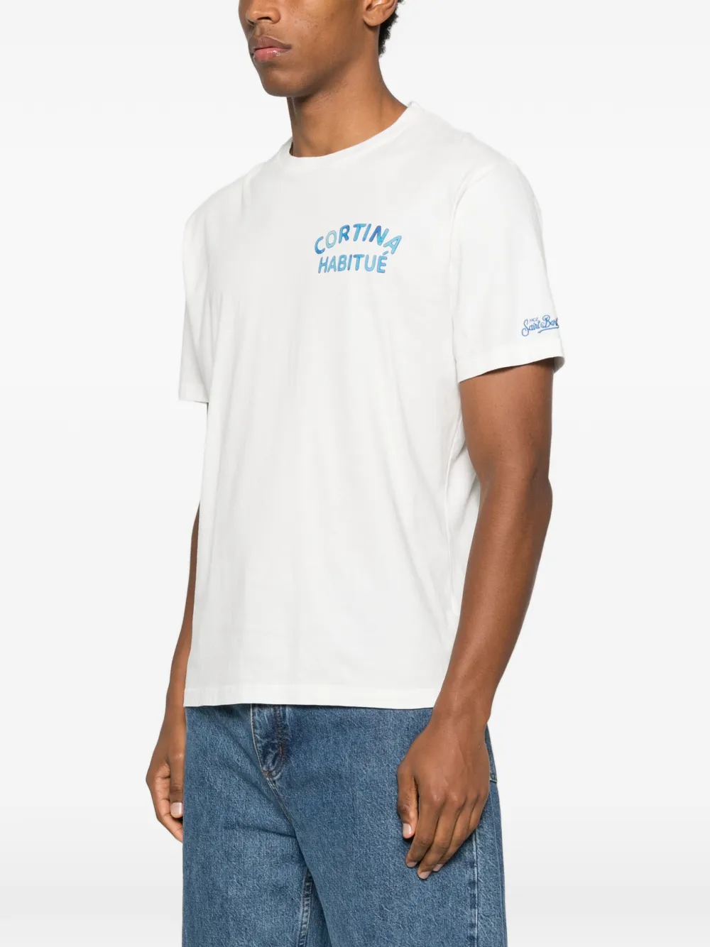 Mc2 Saint Barth Arnott Warm Logo-embroidered T-shirt In White