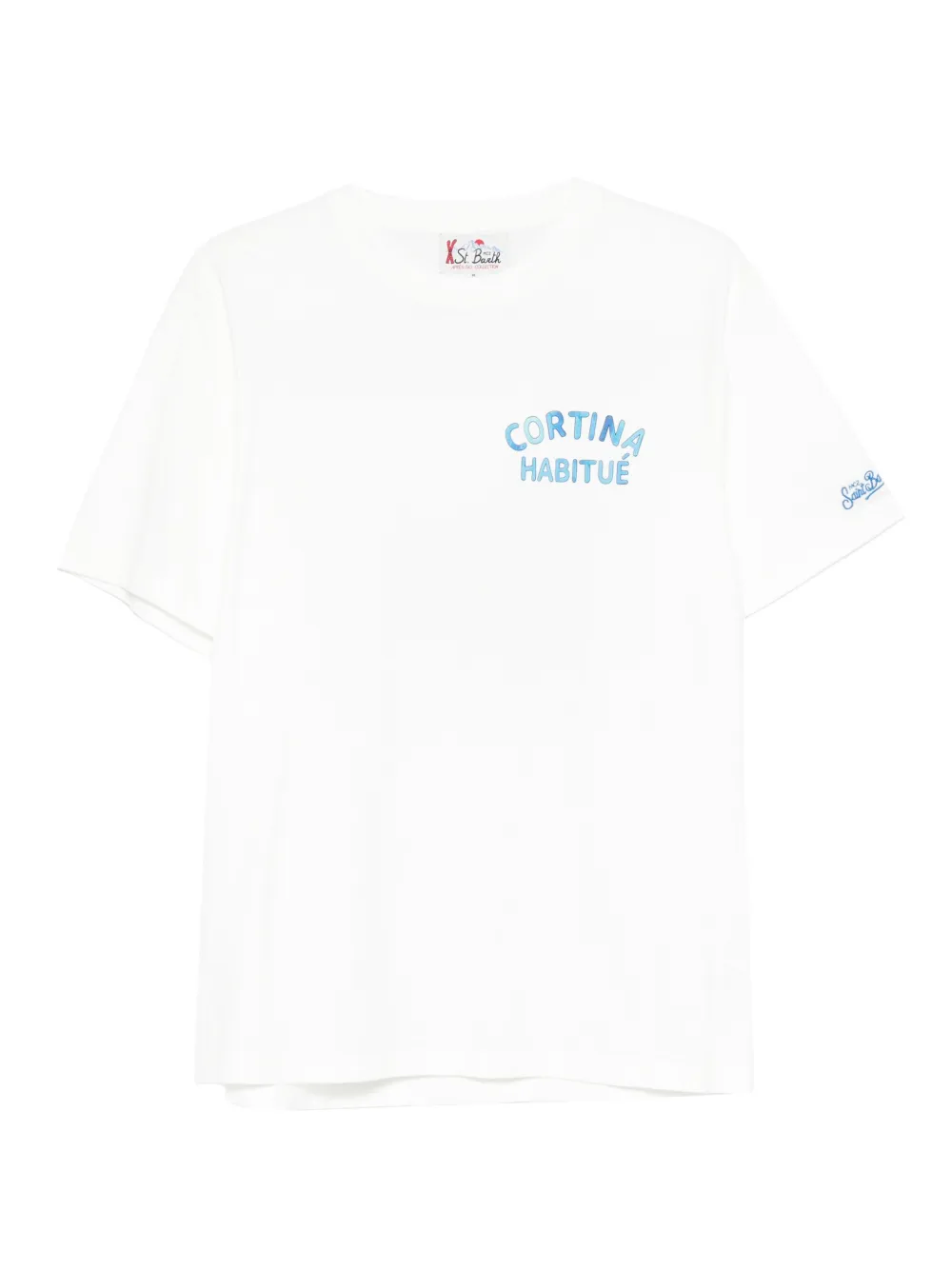 Mc2 Saint Barth Arnott Warm Logo-embroidered T-shirt In White