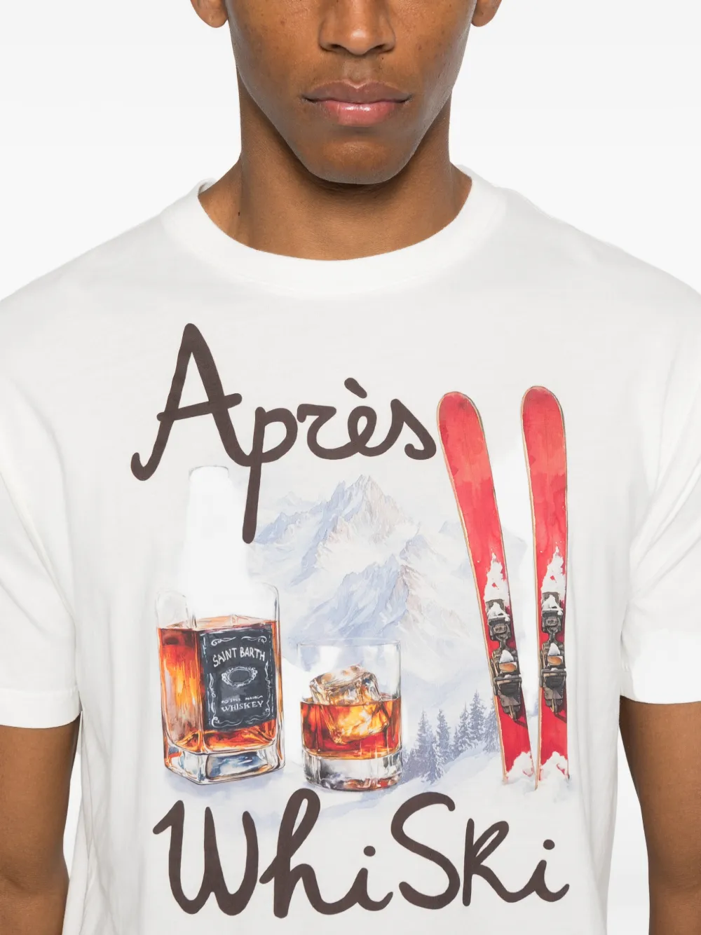 Mc2 Saint Barth Arnott Warm Graphic-print T-shirt In White