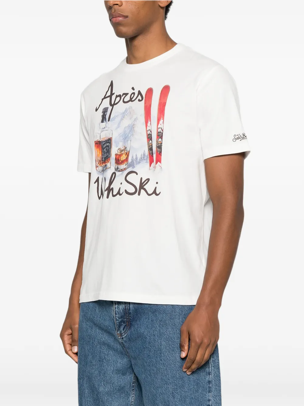 Mc2 Saint Barth Arnott Warm Graphic-print T-shirt In White