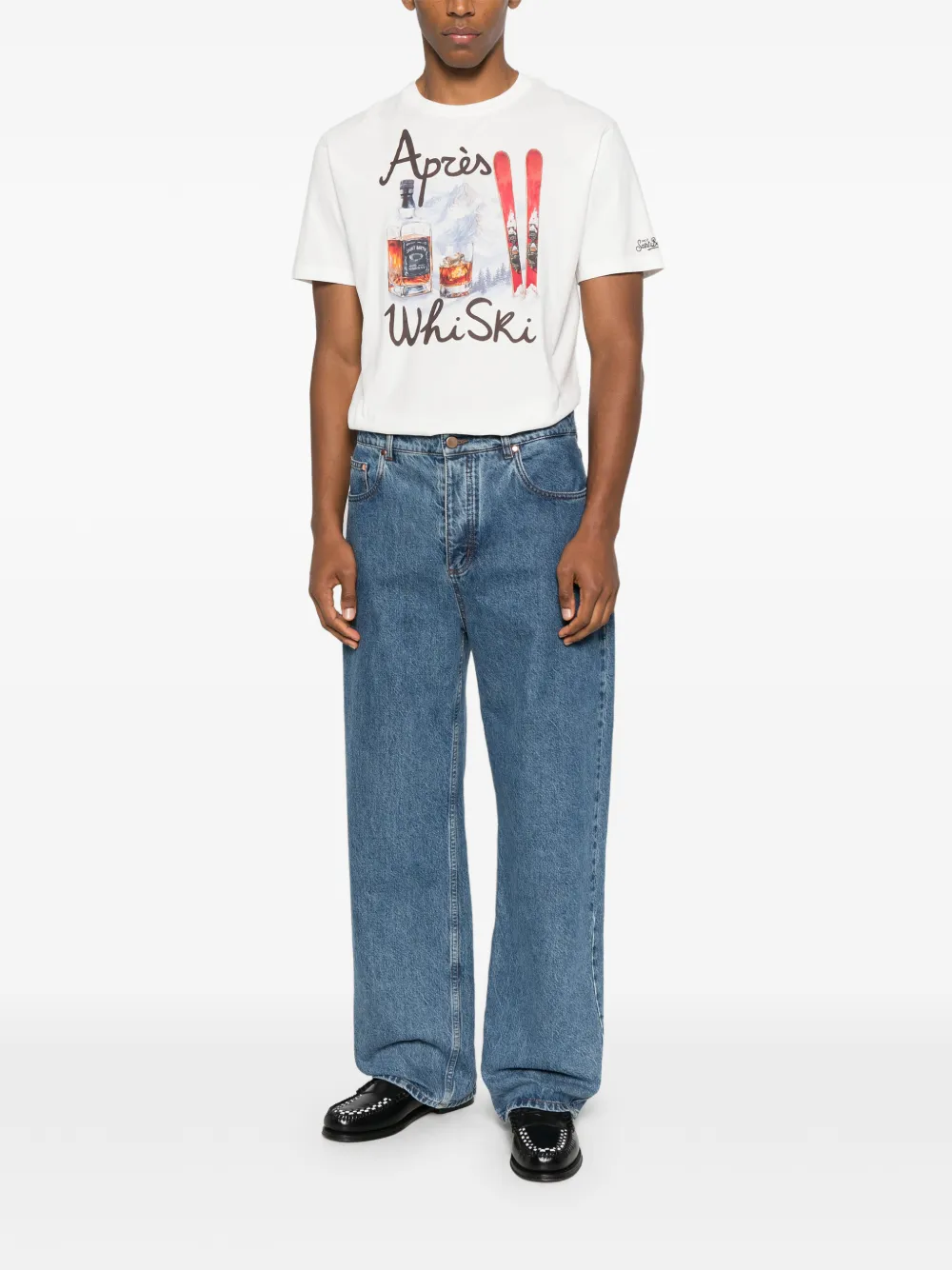 Mc2 Saint Barth Arnott Warm Graphic-print T-shirt In White