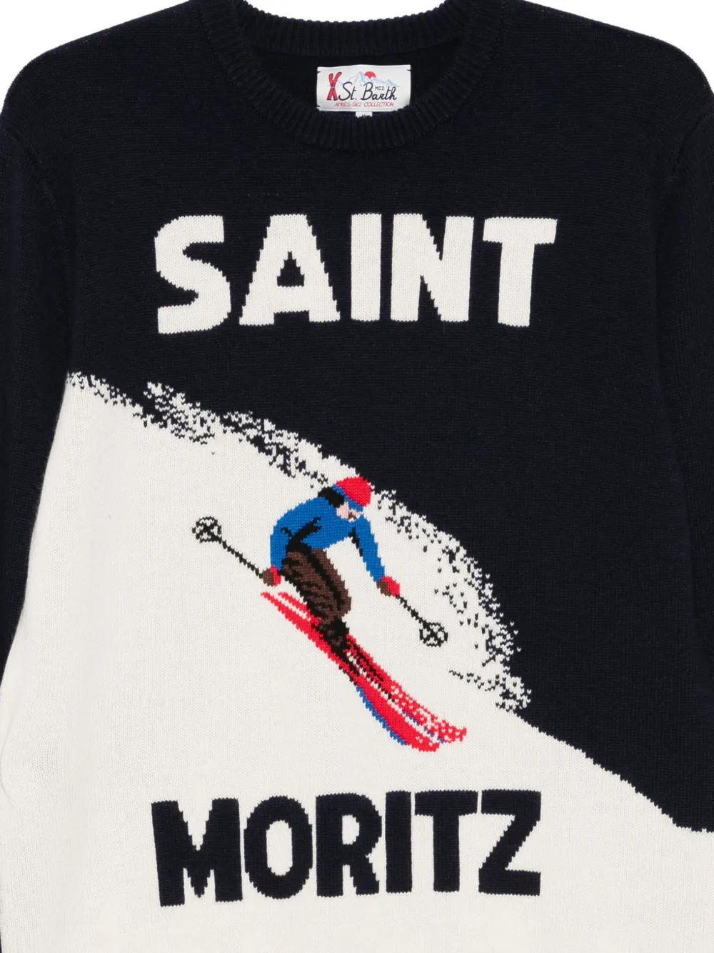 MC2 Saint Barth Saint Moritz grafische trui Blauw
