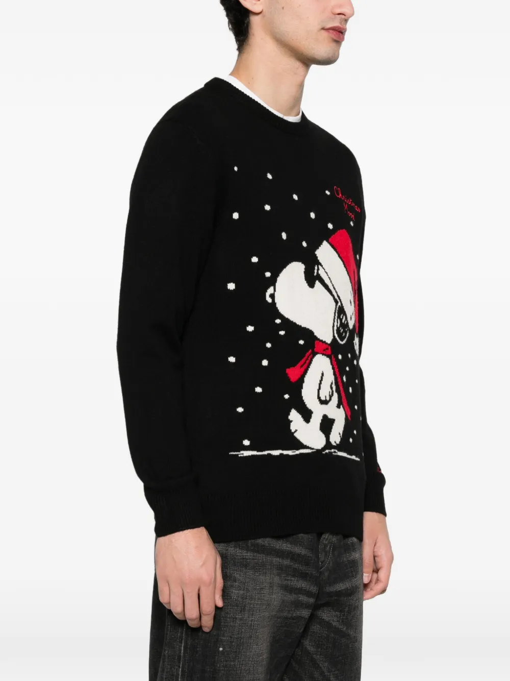 MC2 Saint Barth Heron Snoopy-graphic sweater - Zwart