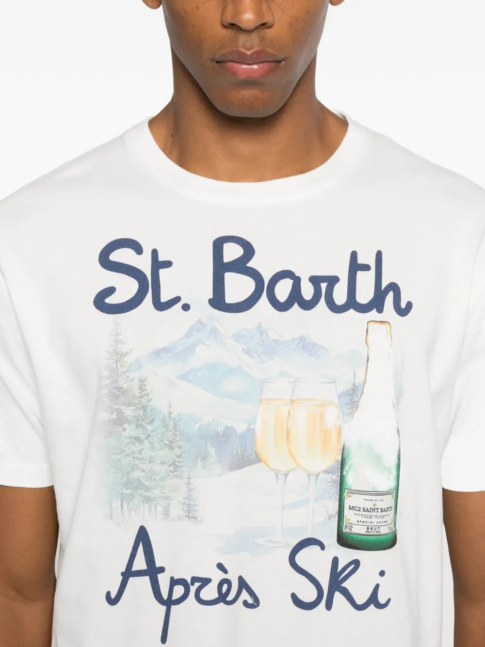 Mc2 Saint Barth Arnott Warm Graphic-print T-shirt In White