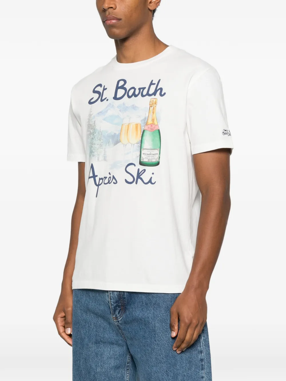 Mc2 Saint Barth Arnott Warm Graphic-print T-shirt In White