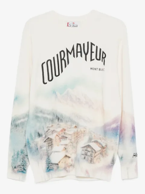 MC2 Saint Barth Heron print courmayeur graphic sweater