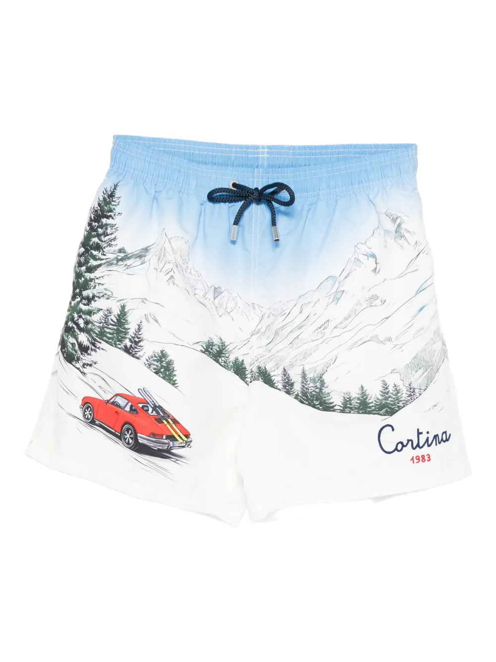 MC2 Saint Barth Gustavia placed-print swim shorts | White | Image 1