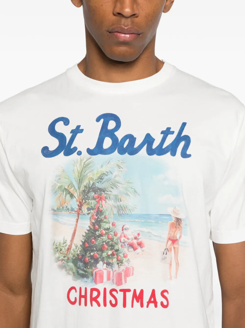Mc2 Saint Barth Arnott Logo-print T-shirt In White