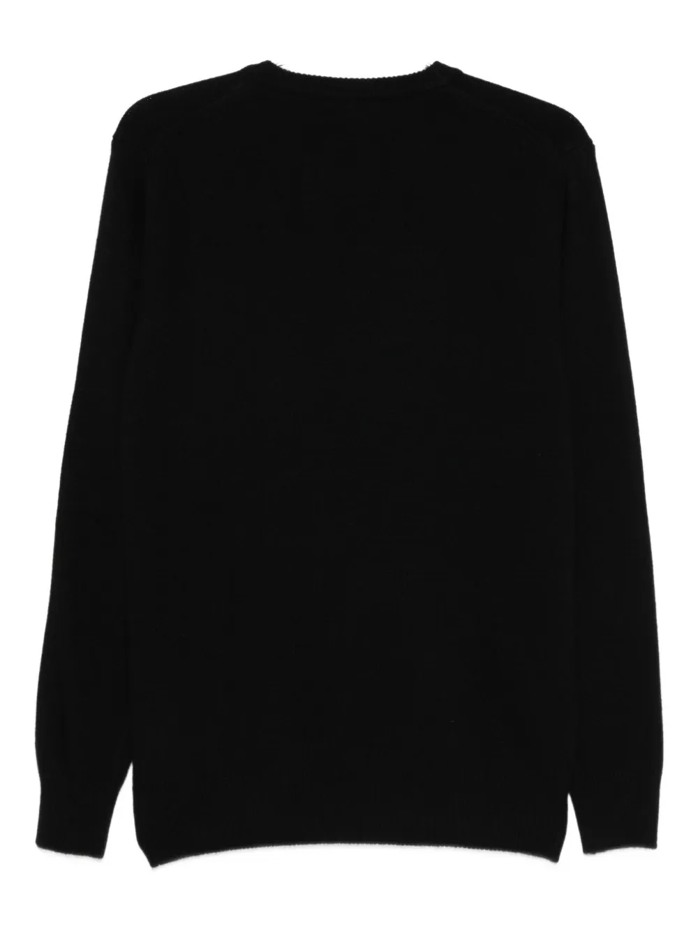 MC2 Saint Barth Trui met ronde hals en geborduurd logo - Zwart