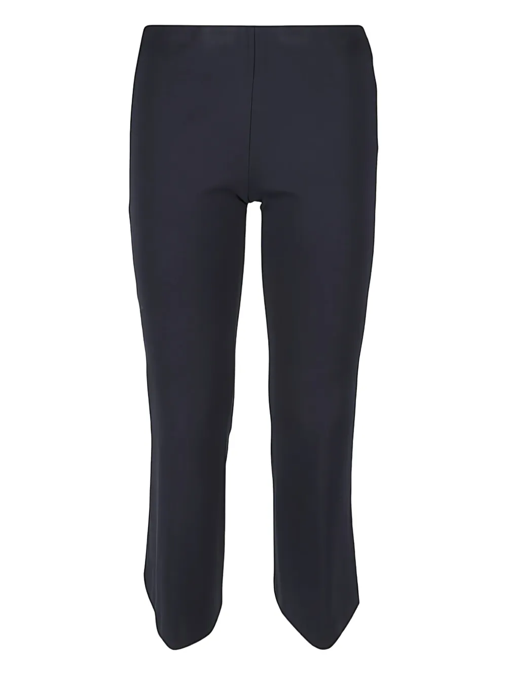 Liviana Conti Straight Leg Trousers With Stitching In Blue
