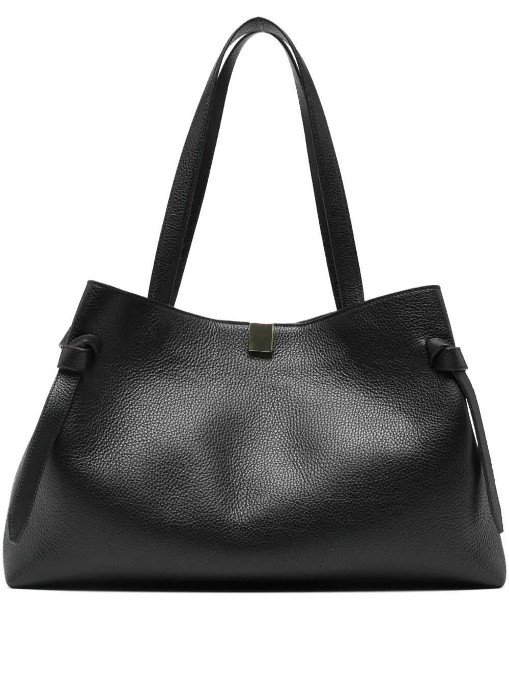 Yuzefi Gyoza Leather Tote Bag In Black