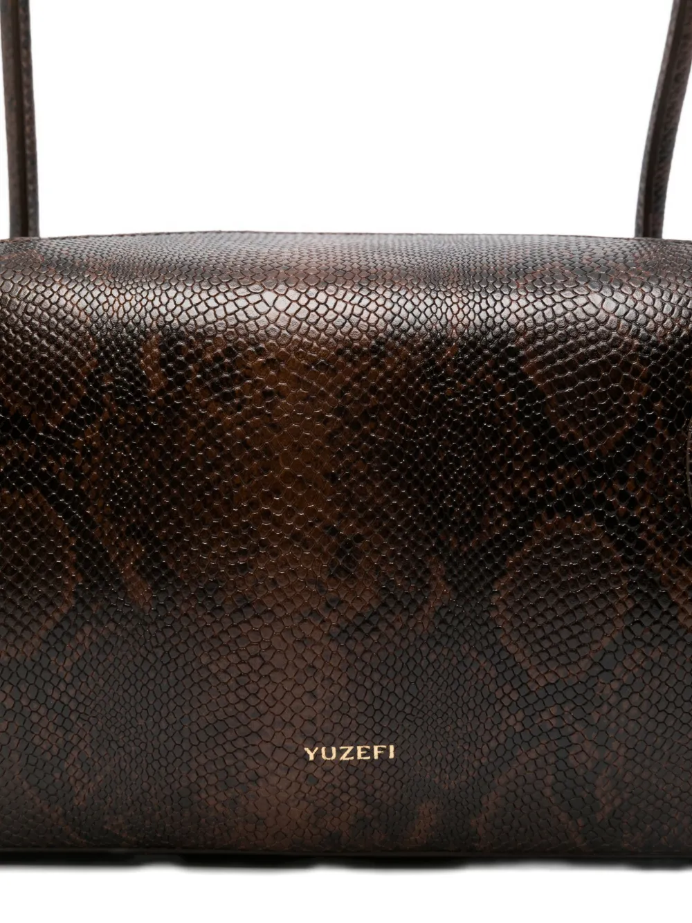Yuzefi Snakeskin-effect Shoulder Bag In Brown