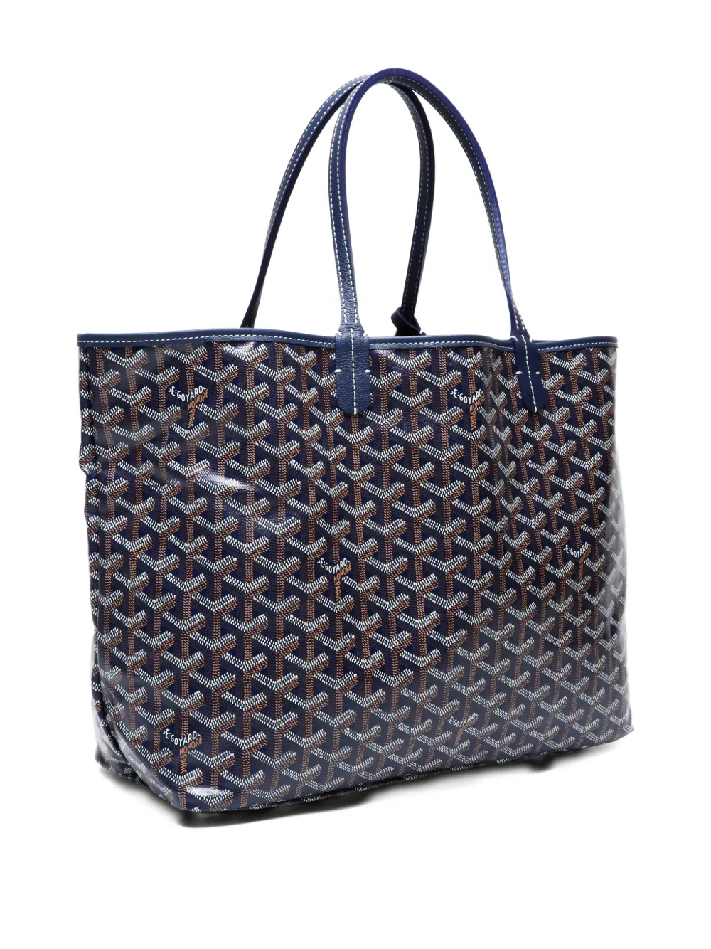 Pre-owned Goyard 2010-2025 Saint Louis Gm Tote Bag In Blue