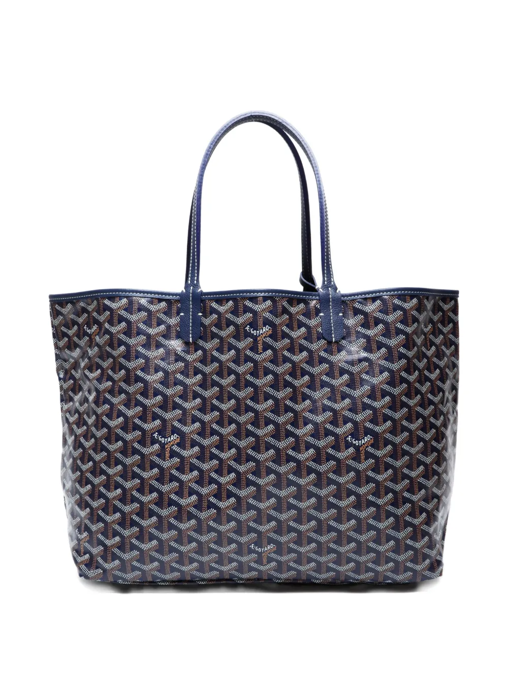 Pre-owned Goyard 2010-2025 Saint Louis Gm Tote Bag In Blue