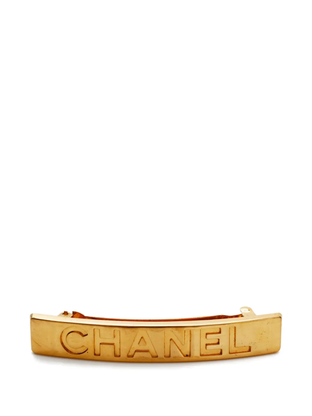 CHANEL Pre-Owned 1997 ロゴ ヘアクリップ - ゴールドトーン CHANEL Pre-Owned 1997 ロゴ ヘアクリップ - ゴールドトーン