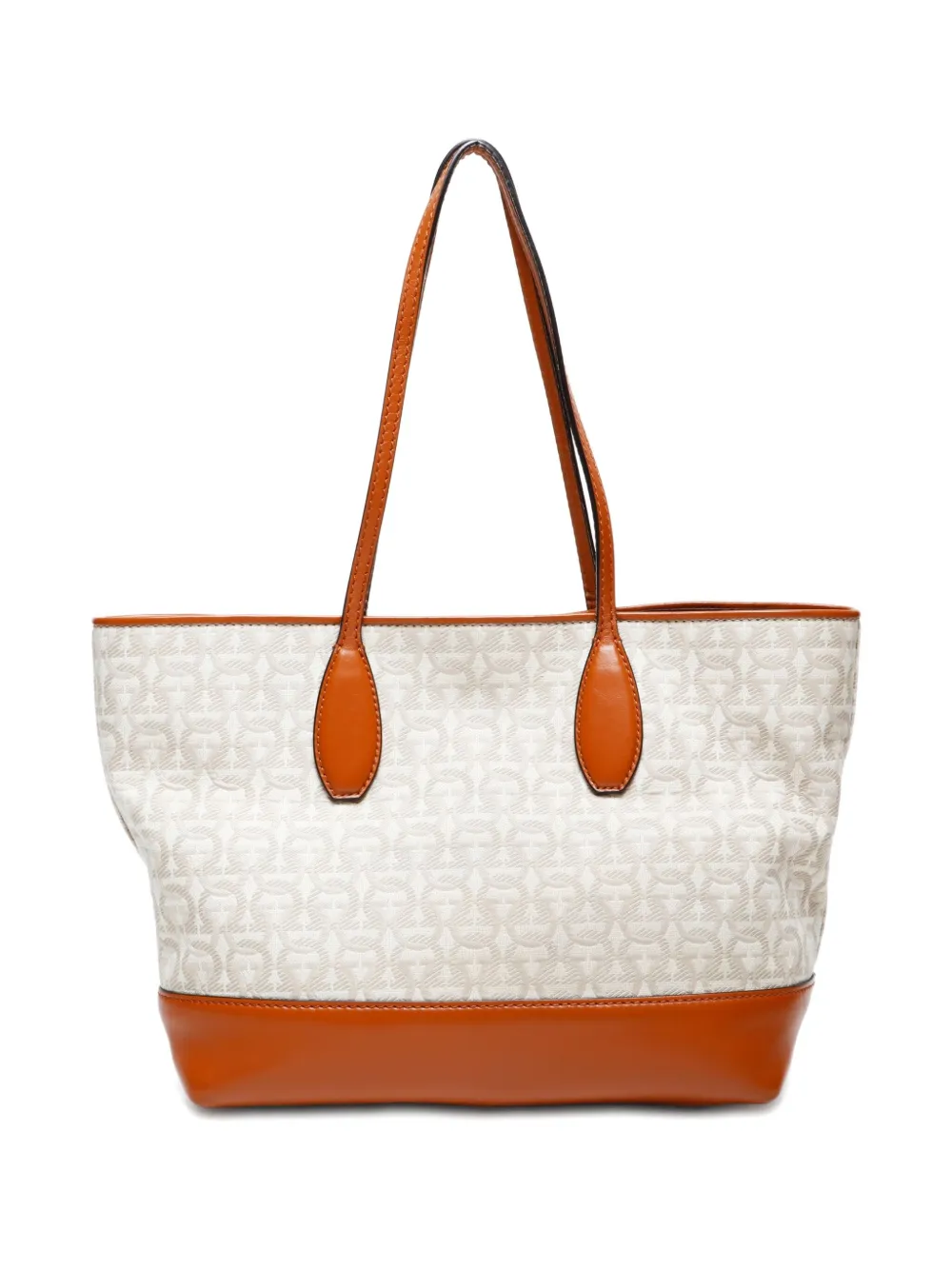 Pre-owned Ferragamo 2015-2024 Monogram-pattern Tote Bag In Neutral
