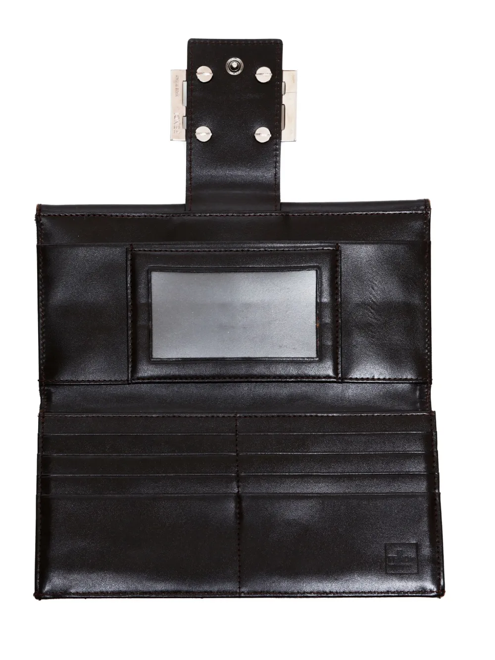 Pre-owned Fendi 2000-2015 Zucca-pattern Flap Wallet In Brown