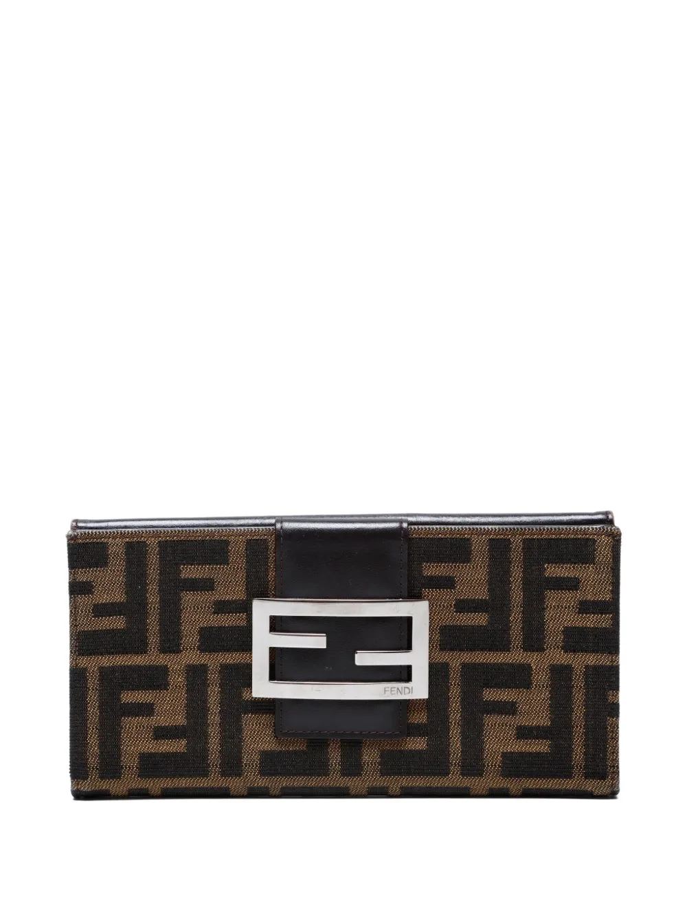 Fendi Pre-Owned 2000-2015 Zucca-pattern flap wallet | Brown | Image 1