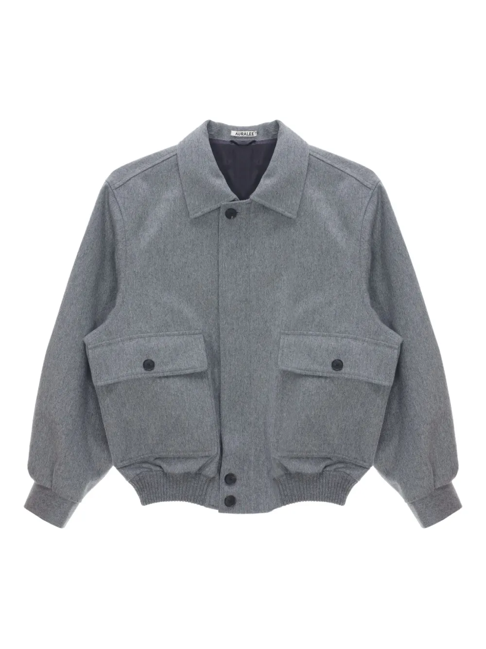 Auralee Moleskin Cashmere Bomber Jacket In Gray
