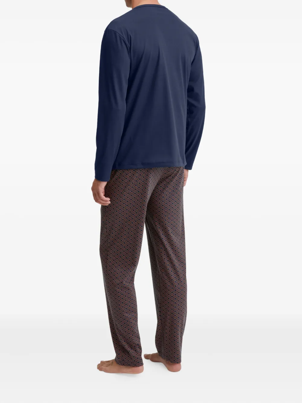 Calida Geometric-pattern Pyjamas In Blue