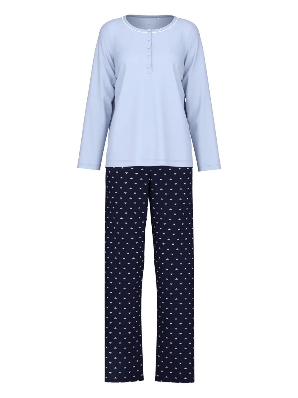 CALIDA henley-neck pyjama | Black | Image 1