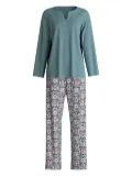 CALIDA V-neck floral-print pyjama - Blue