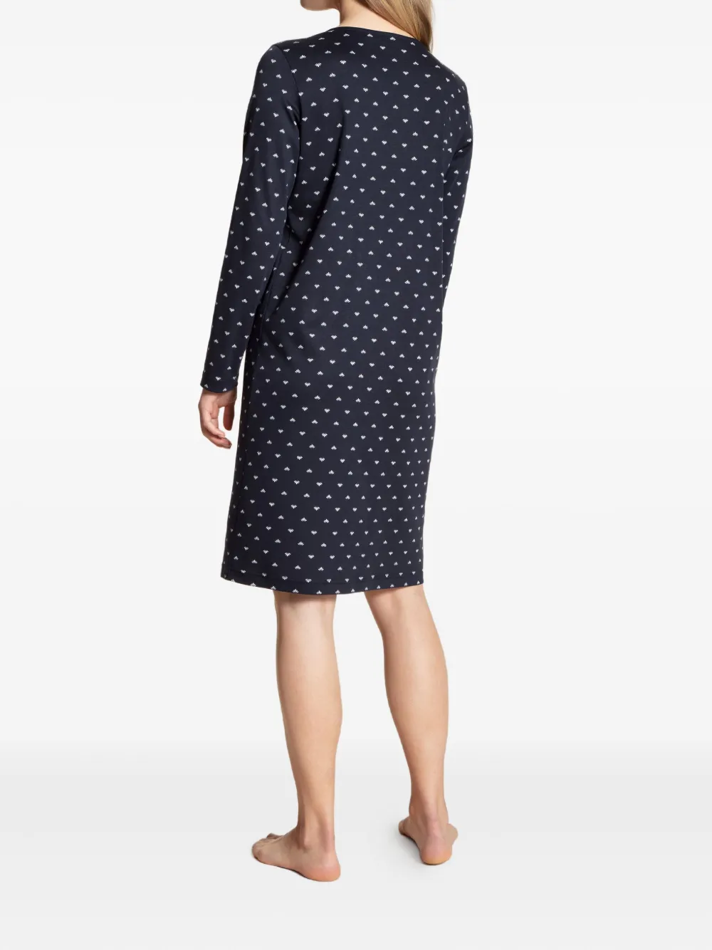 Calida All-over Print Nightdress In Blue