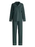 CALIDA button-down piped-trim pyjama - Green