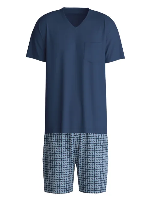 CALIDA V-neck geometric-print pyjama