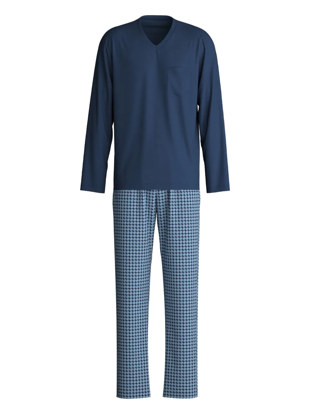 Calida V-neck Patterned Pyjamas In Multi