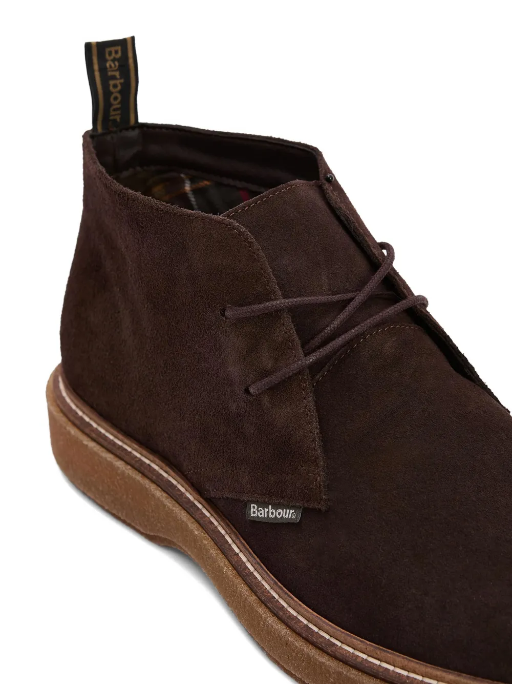 Barbour Blaine suede lace-up boots Brown