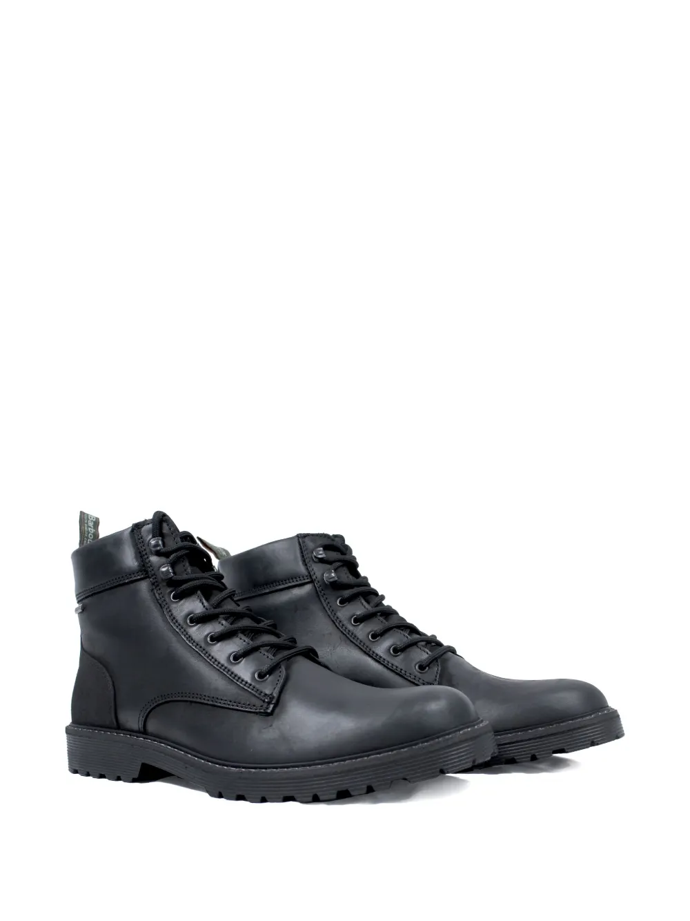 Barbour lace-up leather boots Black